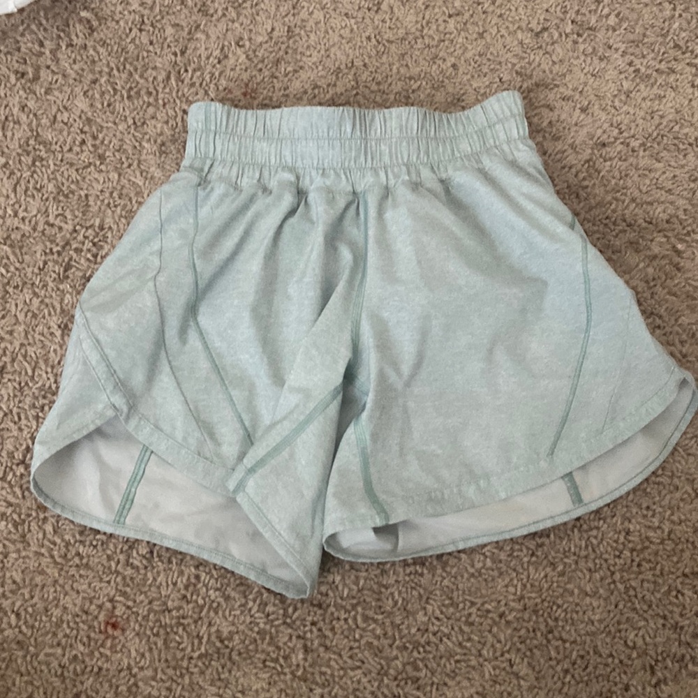 RARE Heathered light blue lulu shorts